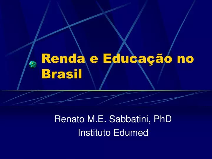 renda e educa o no brasil
