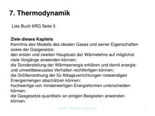 7. Thermodynamik