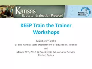 KEEP Train the Trainer Workshops