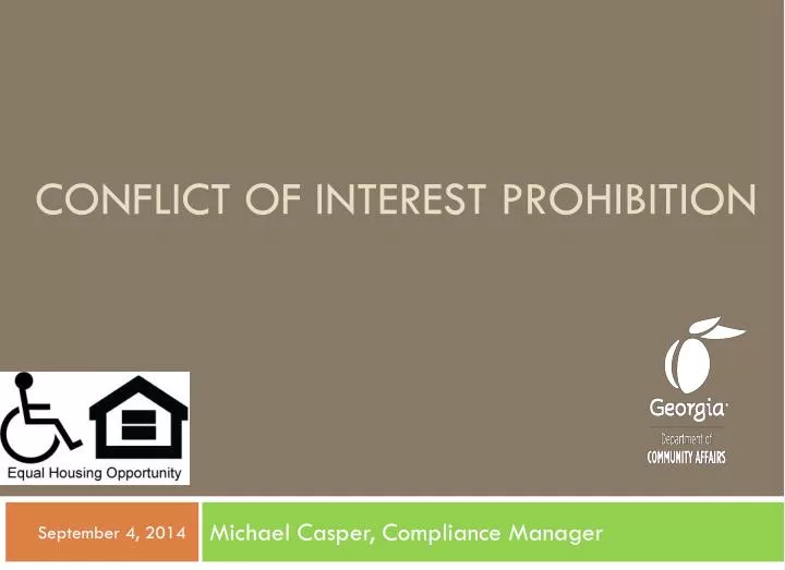 conflict of interest prohibition