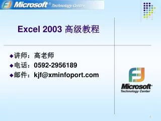 Excel 2003 高级教程