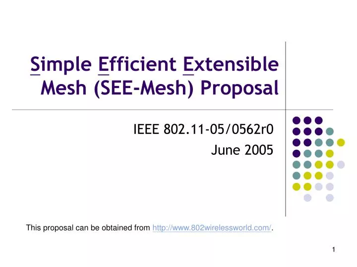s imple e fficient e xtensible mesh see mesh proposal