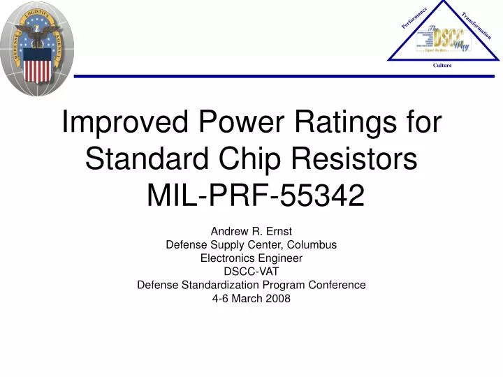 improved power ratings for standard chip resistors mil prf 55342