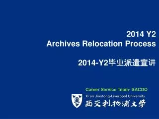2014 Y2 Archives Relocation Process 2014-Y2 毕业派遣宣讲
