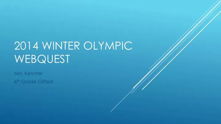 2014 winter olympic webquest