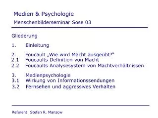 Medien &amp; Psychologie