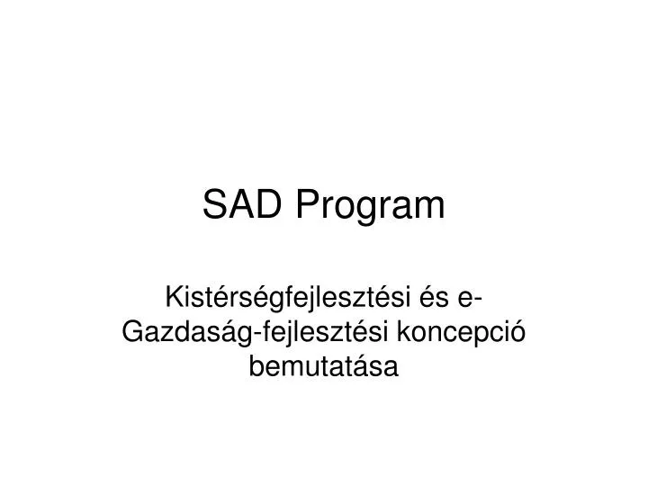 sad program