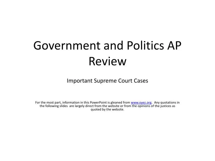 government and politics ap review