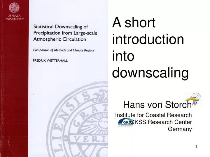 a short introduction into downscaling