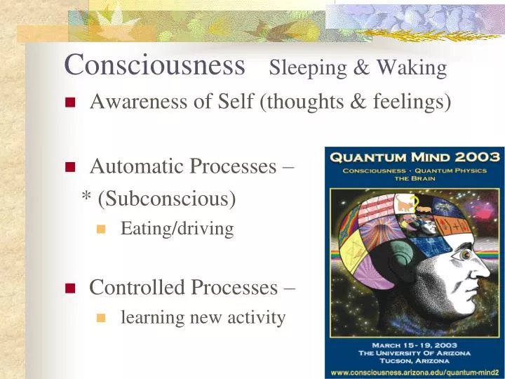 consciousness sleeping waking