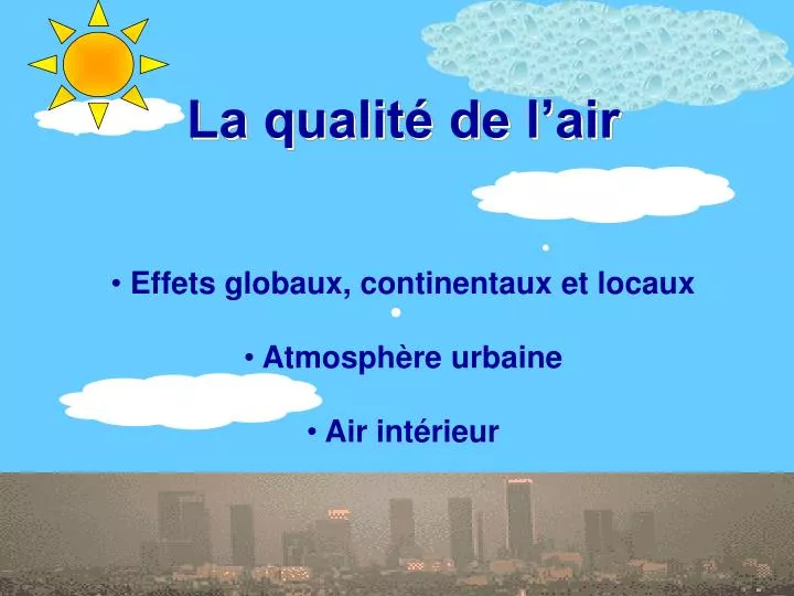 la qualit de l air