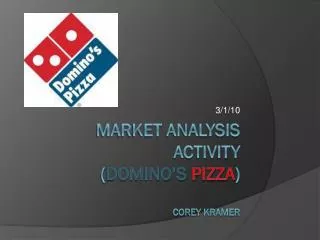 Market Analysis Activity ( Domino’s Pizza ) Corey Kramer