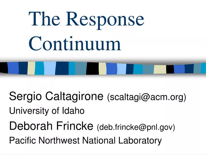 the response continuum