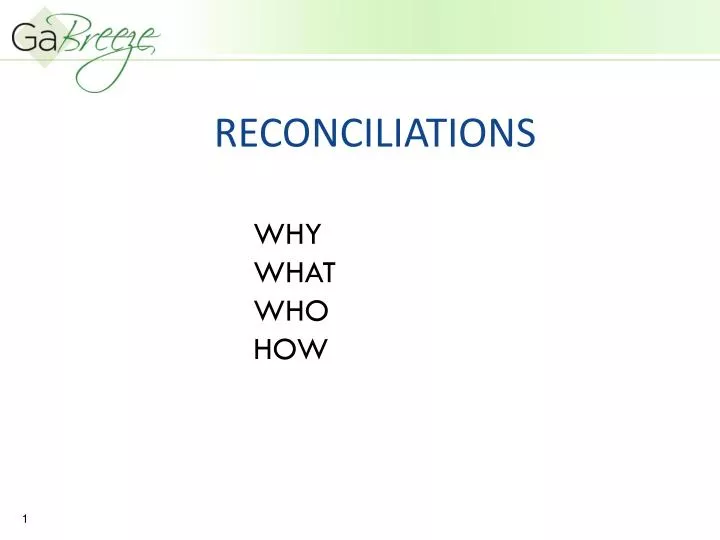 reconciliations