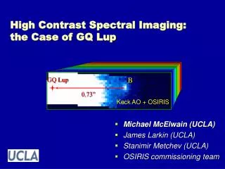 High Contrast Spectral Imaging: the Case of GQ Lup