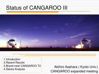 Status of CANGAROO III