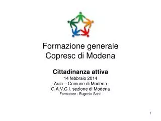 Formazione generale Copresc di Modena