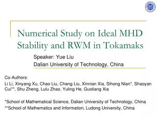 Numerical Study on Ideal MHD Stability and RWM in Tokamaks