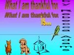 What I am thankful for is... - slide 1