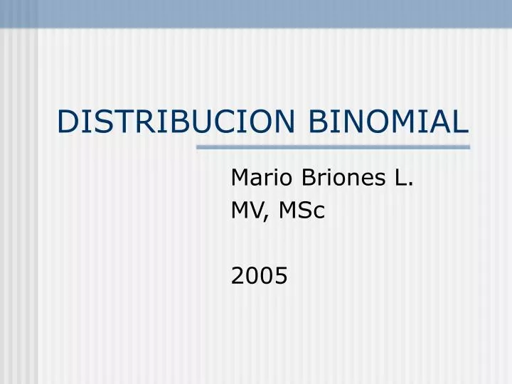 distribucion binomial