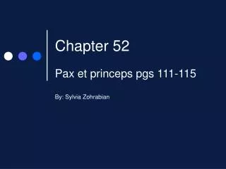 Chapter 52 Pax et princeps pgs 111-115