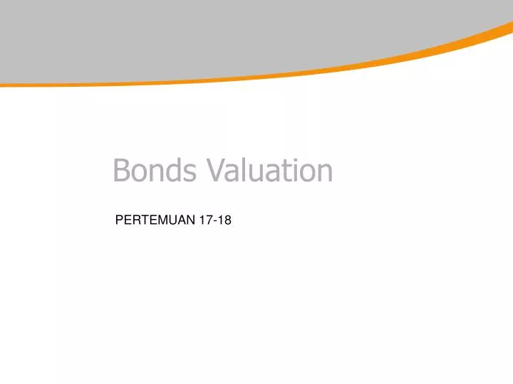 bonds valuation