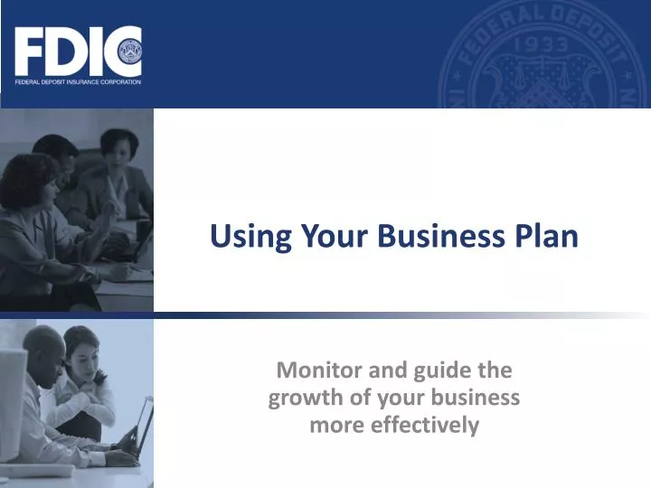 using your business plan