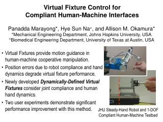 Virtual Fixture Control for Compliant Human-Machine Interfaces