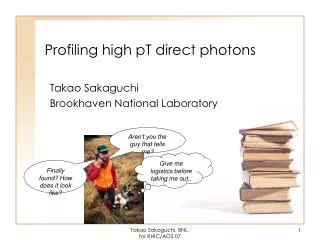 Profiling high pT direct photons