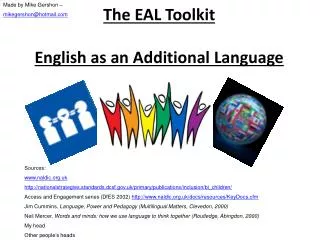The EAL Toolkit English as an Additional Language