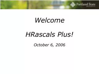 Welcome HRascals Plus!