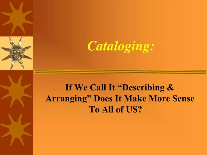 cataloging