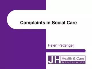 Complaints in Social Care