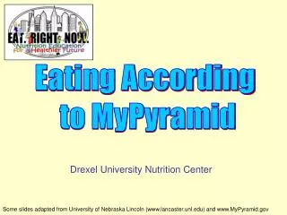 Eating According to MyPyramid