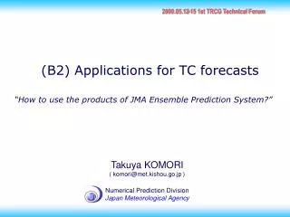 “How to use the products of JMA Ensemble Prediction System?”