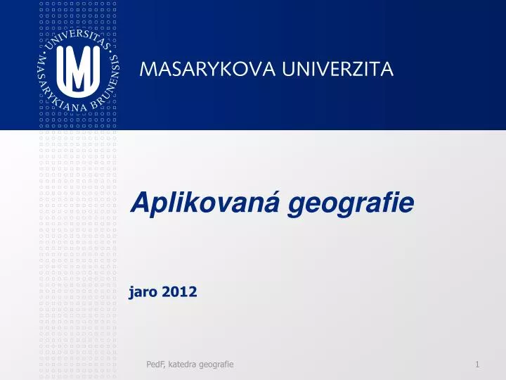 aplikovan geografie jaro 2012