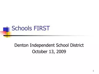 Schools FIRST