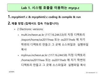 Lab 1. 시스템 호출을 이용하는 mycp.c