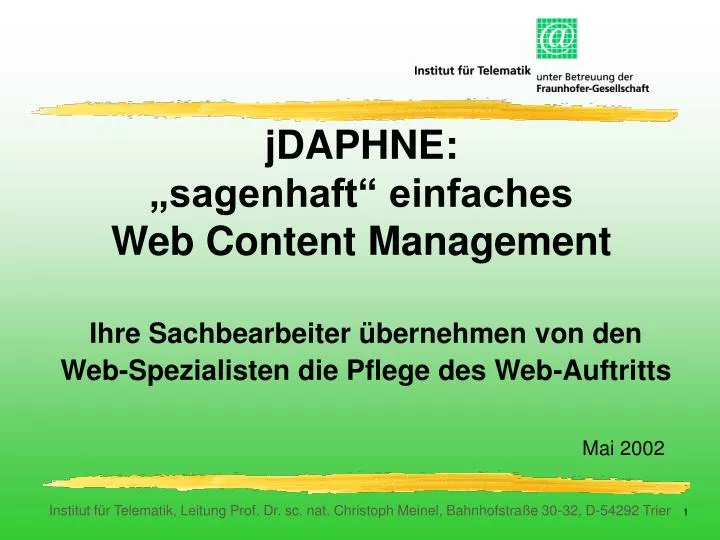 jdaphne sagenhaft einfaches web content management