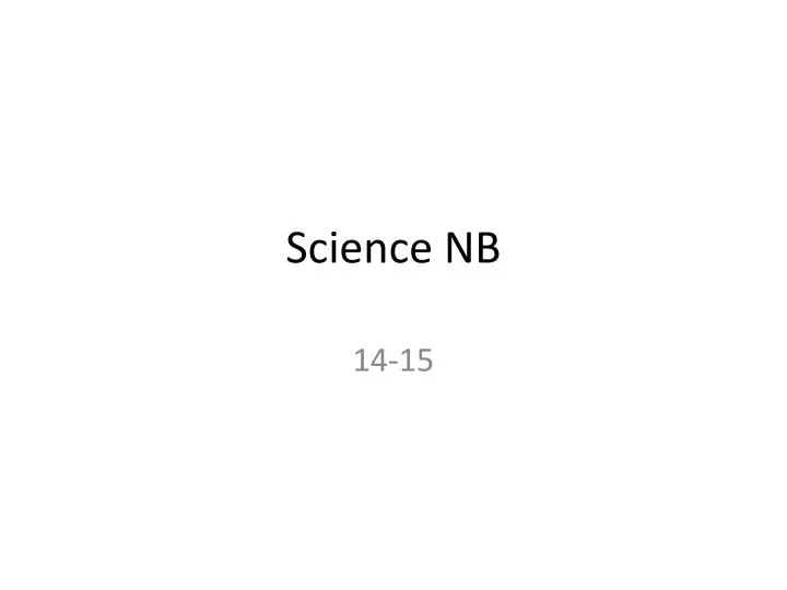 science nb