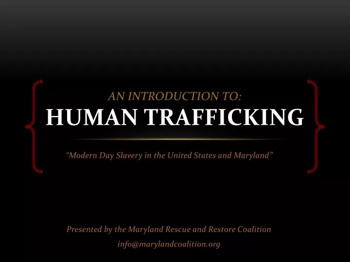 an introduction to human trafficking
