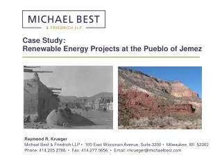 Case Study: Renewable Energy Projects at the Pueblo of Jemez