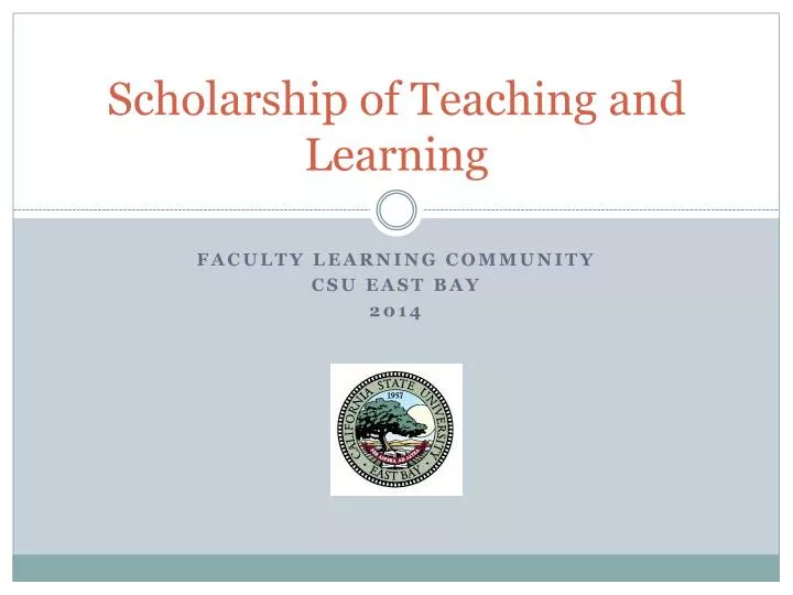 scholarship of teaching and learning