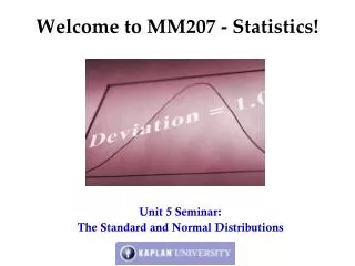 Welcome to MM207 - Statistics!