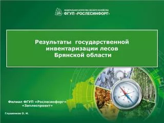 Результаты государственной инвентаризации лесов Брянской области