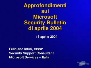 Approfondimenti sui Microsoft Security Bulletin di aprile 2004