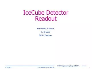 IceCube Detector Readout