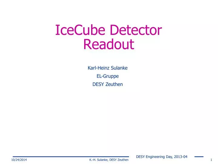 icecube detector readout