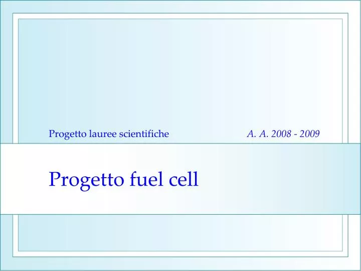 progetto lauree scientifiche a a 2008 2009