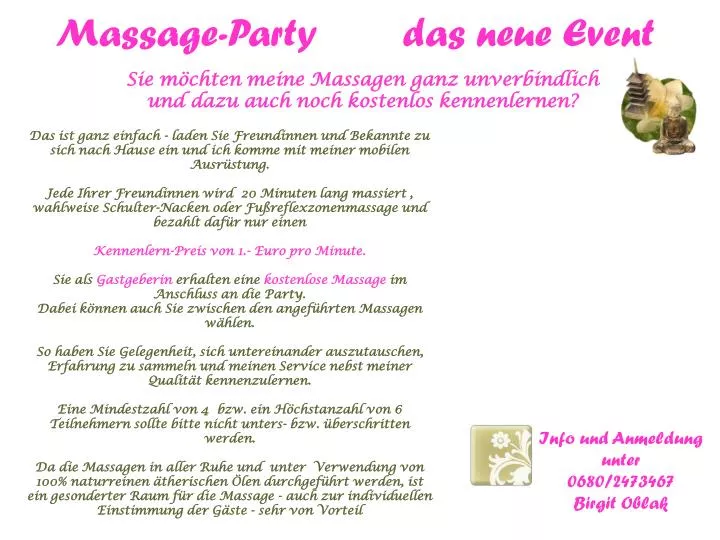 massage party das neue event